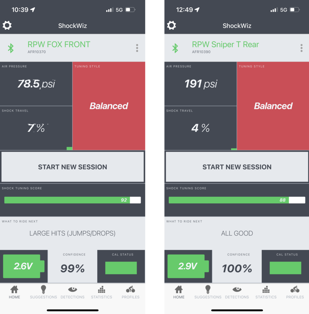 ShockWiz Front Rear 12 Rides
