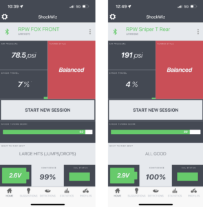 ShockWiz Front Rear 12 Rides