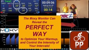 Title thumbnail and image of Moxy data on a computer screen
