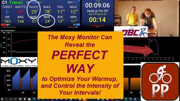 Title thumbnail and image of Moxy data on a computer screen