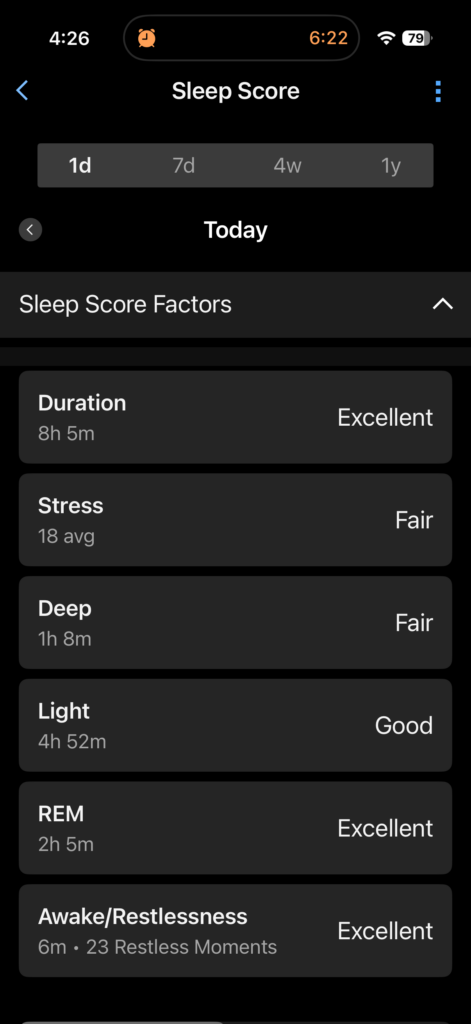 Garmin Sleep Score Ronnestad recovery architecture.