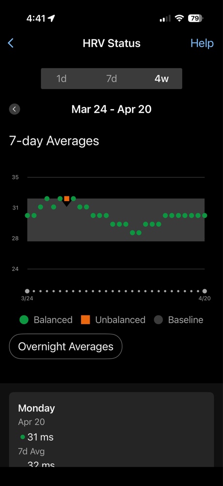 Analyzing Sleep Score HRV Stress status on a Garmin device.